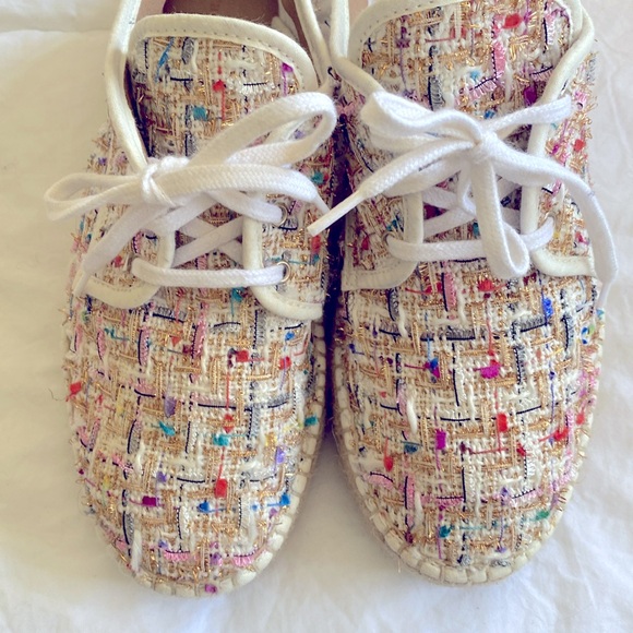 Anthropologie tweed lace-up espadrille sneakers - Picture 15 of 16